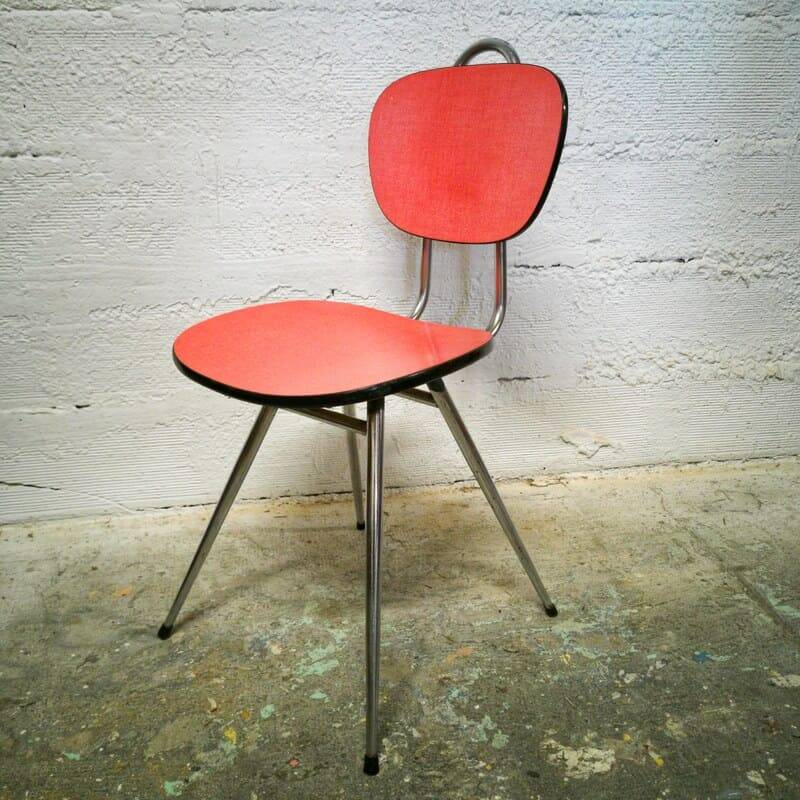 Red formica chair
