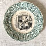 Sarreguemines talking plate, real estate theme