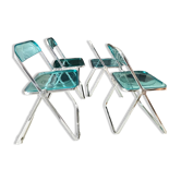 Lot de 4 chaises pliantes Plia bleues Castelli