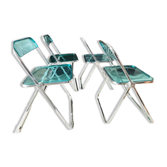 Lot de 4 chaises pliantes Plia bleues Castelli