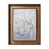 Printed in 1928, map of Luxembourg