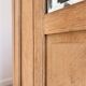 Art Deco oak wood bonnetière wardrobe, renovated.