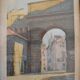 The Rhône Gate in Avignon around 1900, aquatint engraving signed.