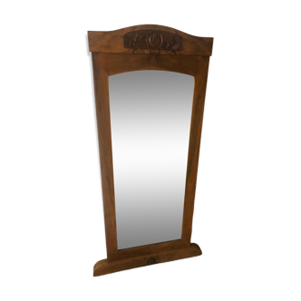 Walnut mirror beveled glass