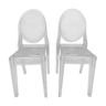 Pair of Victoria Ghost chairs designed by Philippe Stark for Kartell