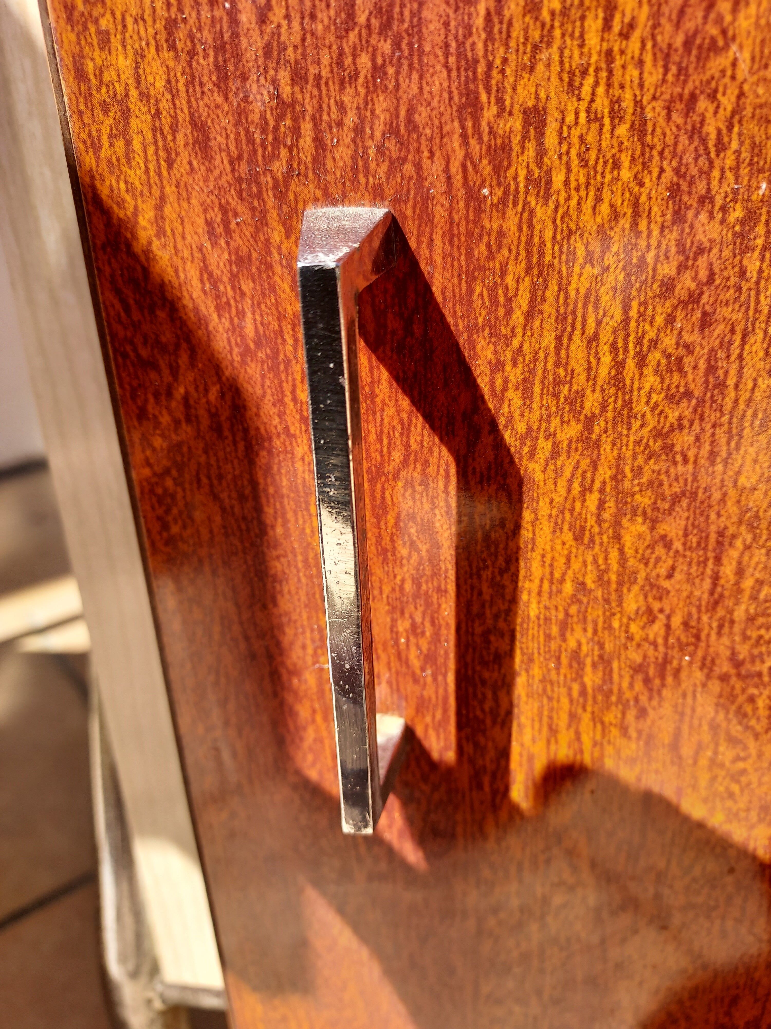 Pair of chrome boarding bedsides