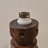 Carved rosewood lamp base