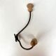 Old hook wall coat rack