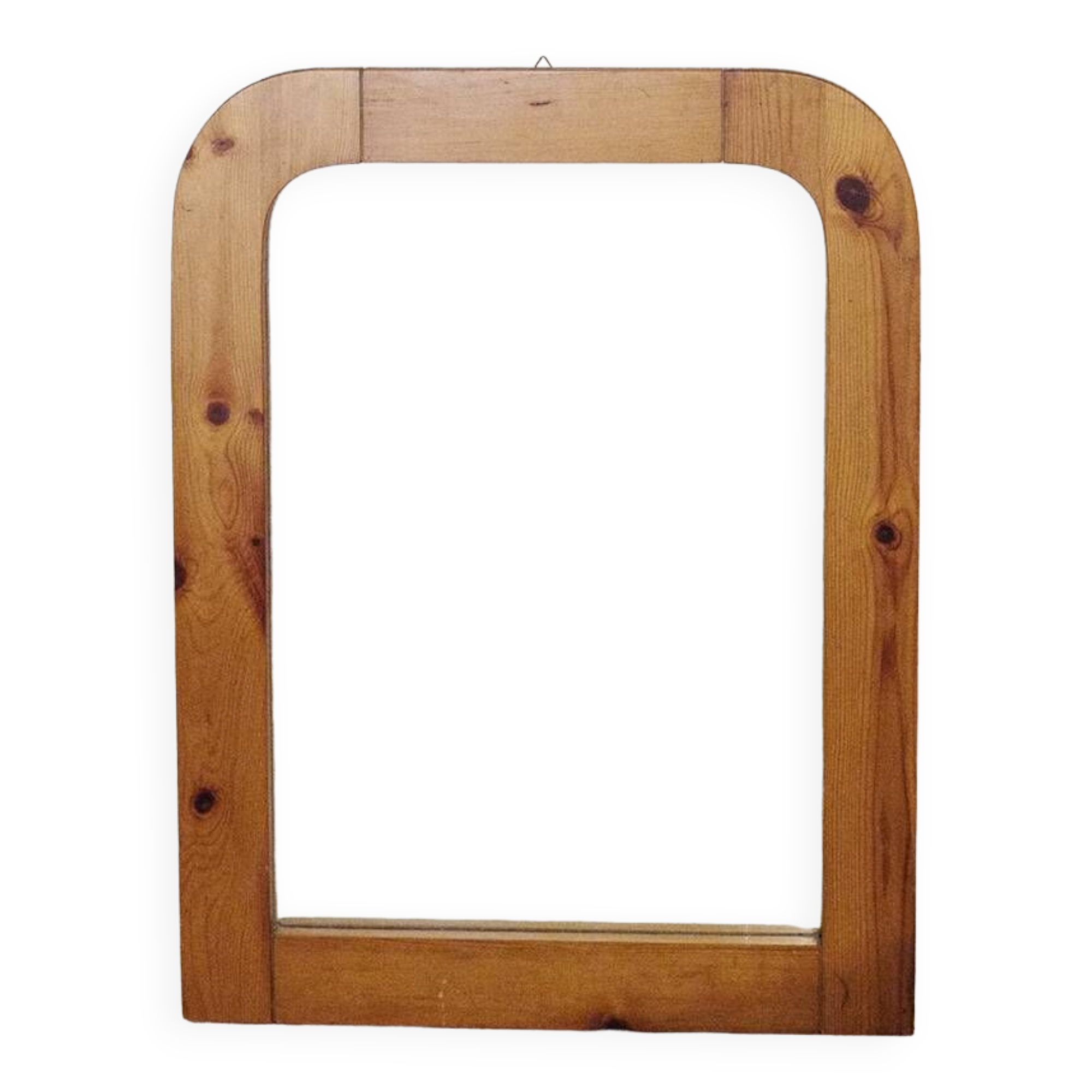 Miroir en bois de pin massif 1970