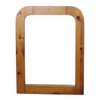 Solid pine wood mirror 1970