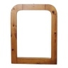 Solid pine wood mirror 1970