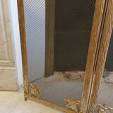 Art Nouveau brass fire screen 1900