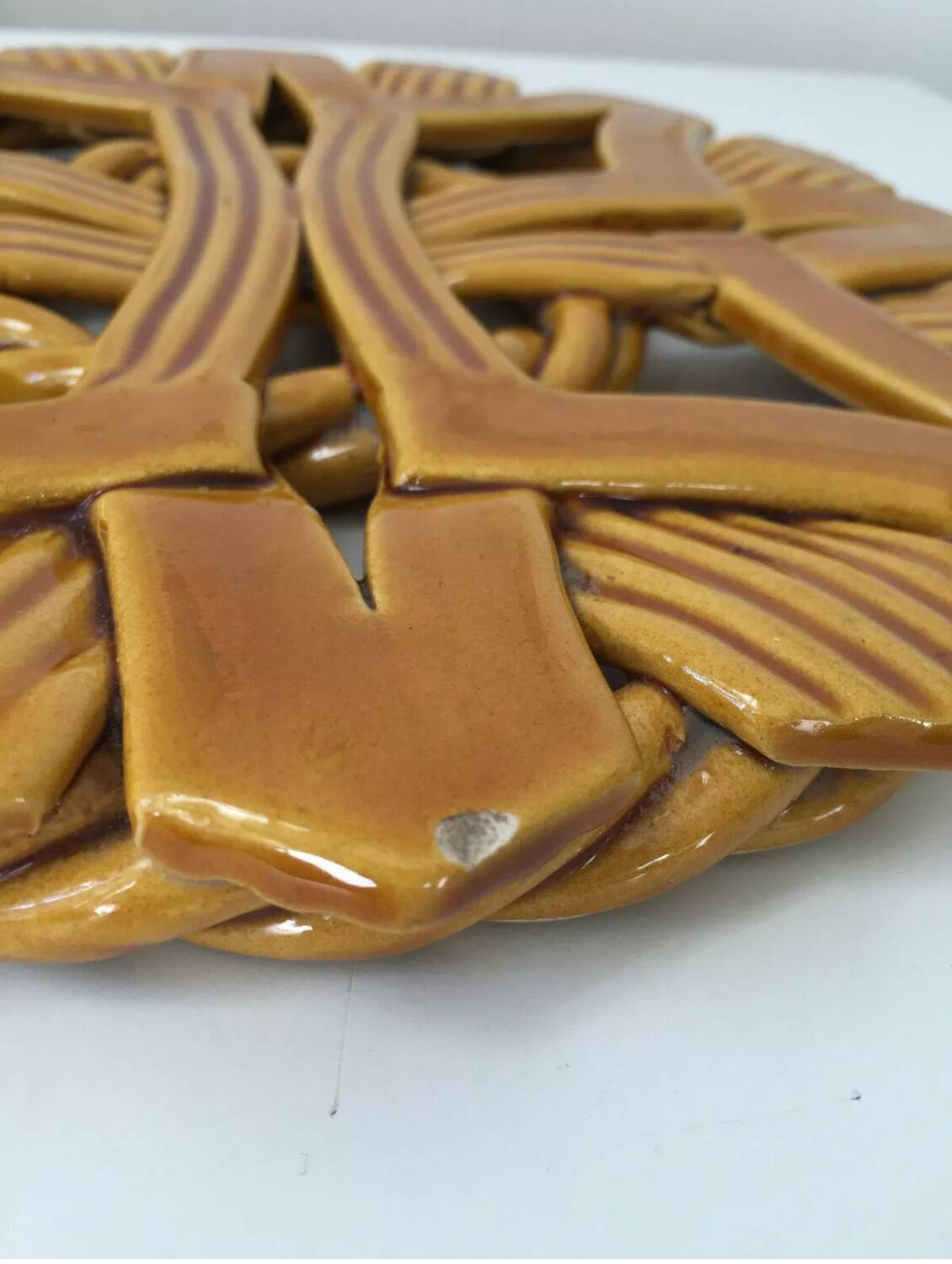 Vintage 1950s Barbotine Trivet