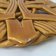 Dessous de plat en Barbotine 1950 Vintage