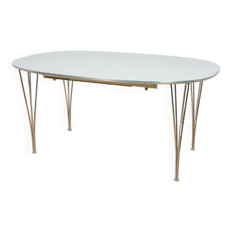 Mid Century Modern Extendable Ellipse B612 Dining Table by Piet Hein & Brun