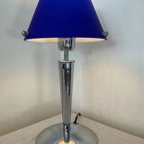 Design lamp in chromed metal and glass paste