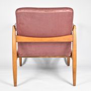 Fauteuil GFM-64 original, designer E.Homa, années 1960, rembourré, velours rose