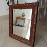 Old carved wooden mirror 38*32cm