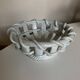 Woven basket in glazed earthenware centerpiece 1960 Provence
