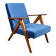 B-310 VAR armchair sea blue blue velvet - 2 pieces available