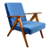 B-310 VAR armchair sea blue blue velvet - 2 pieces available