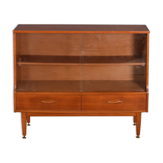 Retro Teak 1960s Jentique Glazed Bookcase Display Case