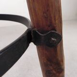 Set of 2 Spanish stools with cowhide, 1960s