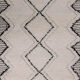 Berber runner rug diamond white and black 80x290 cm