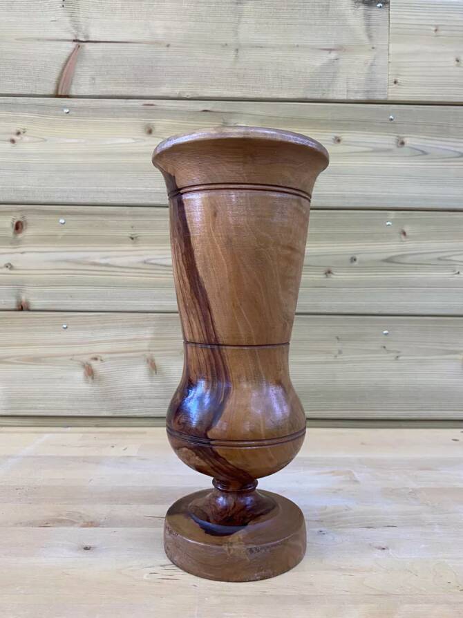 Olive wood vase