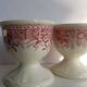 Set de 2 coquetiers Villeroy et Boch "Burgenland" à décor rouge