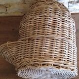 Panier en osier vintage à pommes de terre ou à oeufs