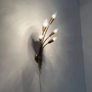 Mid-century brass wall light sconce, 1950s