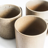 Set of 3 cups in stoneware vintage