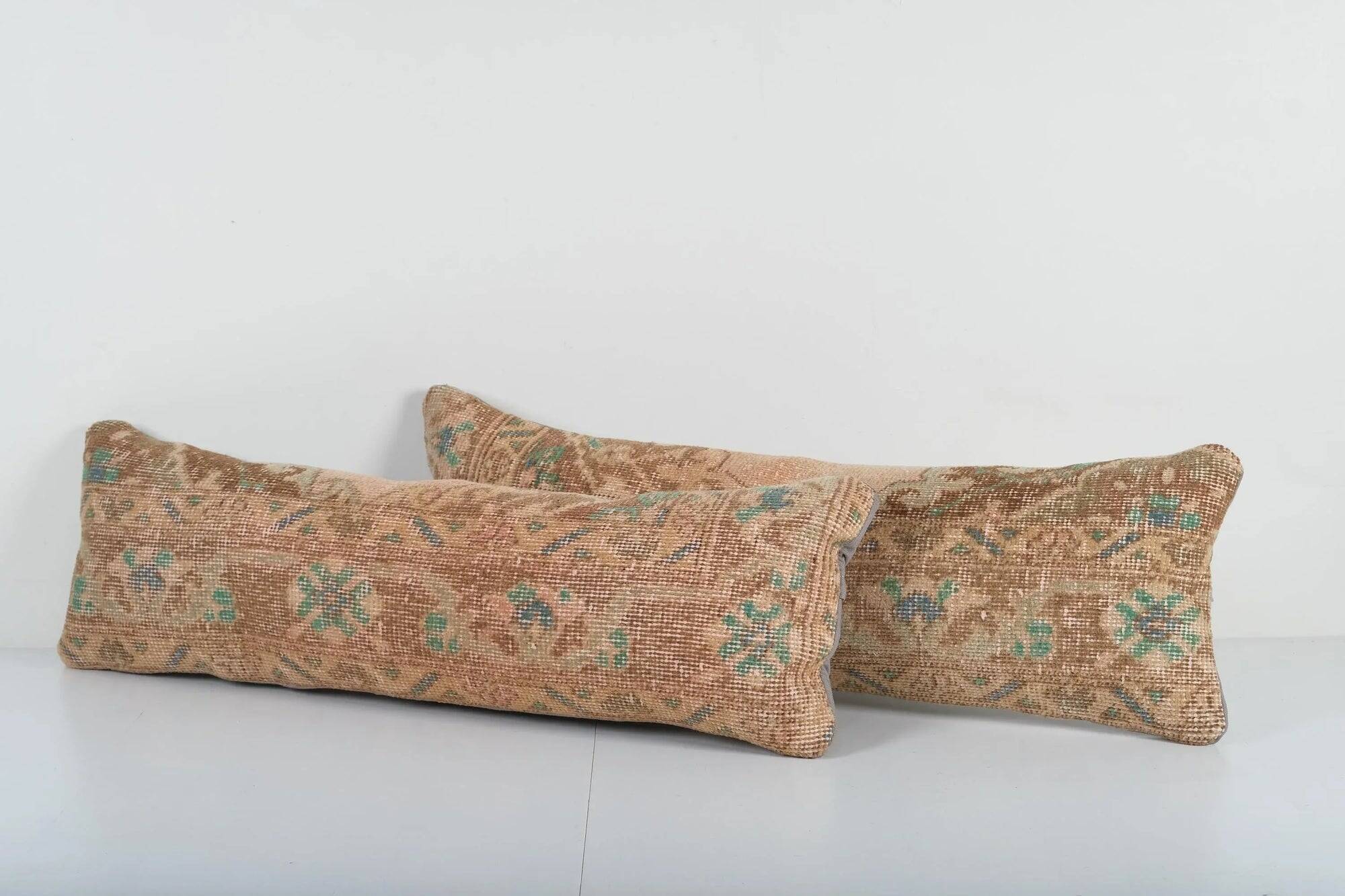Set of 2 vintage Turkish cushion covers 30x89 cm