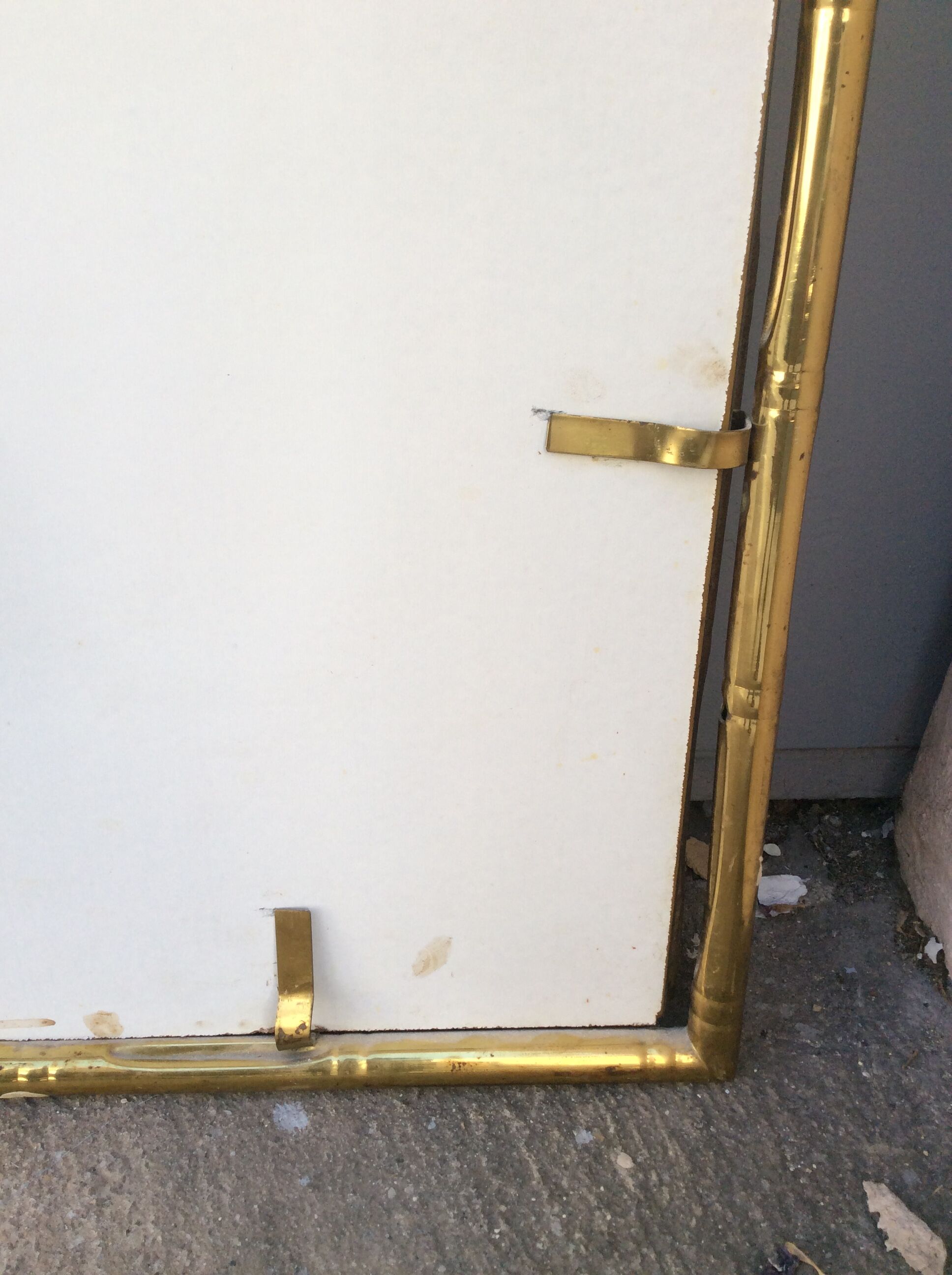 Mirror golden brass Italy 70s 91x66cm