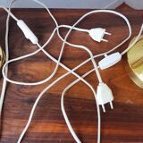 Pair of large vintage 1970s brass living room lamps