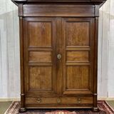 Early 19th century Empire style oak wardrobe