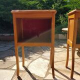 Set of 2 pedestal tables
