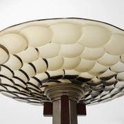 Art Deco Glass, wood and Metal Fruit Bowl, France, 1940s