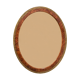 Cadre ovale imitation loupe