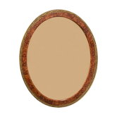 Cadre ovale imitation loupe
