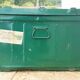 Military green metal trunk
