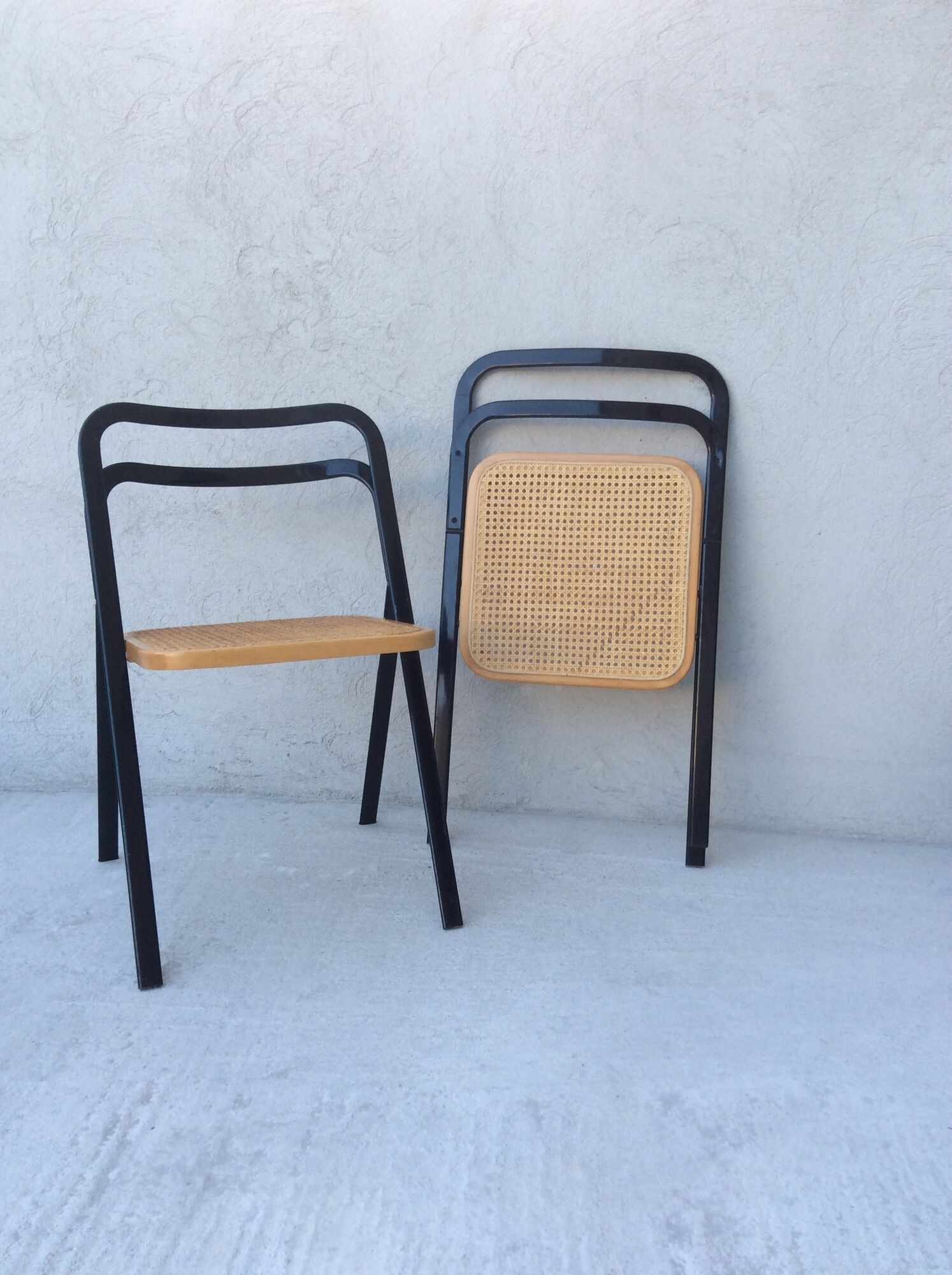 2 vintage Giorgio Cattelan folding chairs for Cidue 70s