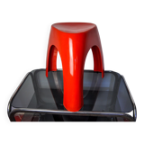 Red elephant stool by vilmer, spain, 1980