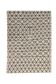 Tapis Kilim en laine crème et noire, tapis tissé à plat géométrique moderne fait main
