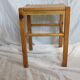60s brutalist-style pine stool