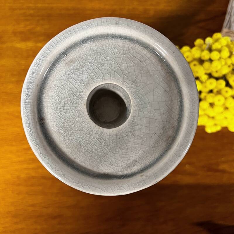 Large earthenware candle holder