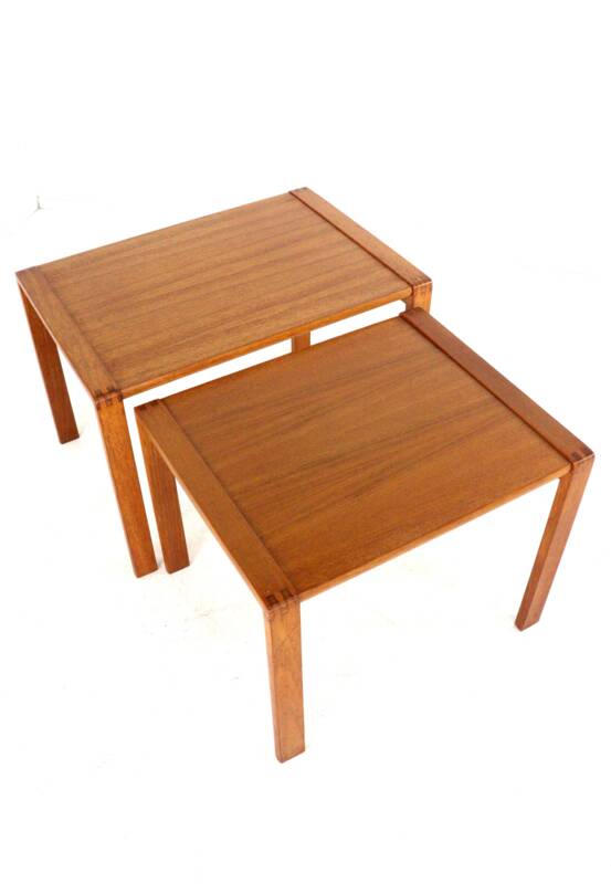 Ensemble de 2 tables gigognes - teck - design danois