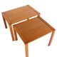 Ensemble de 2 tables gigognes - teck - design danois