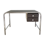 Modernist office 1970 chrome metal and skai